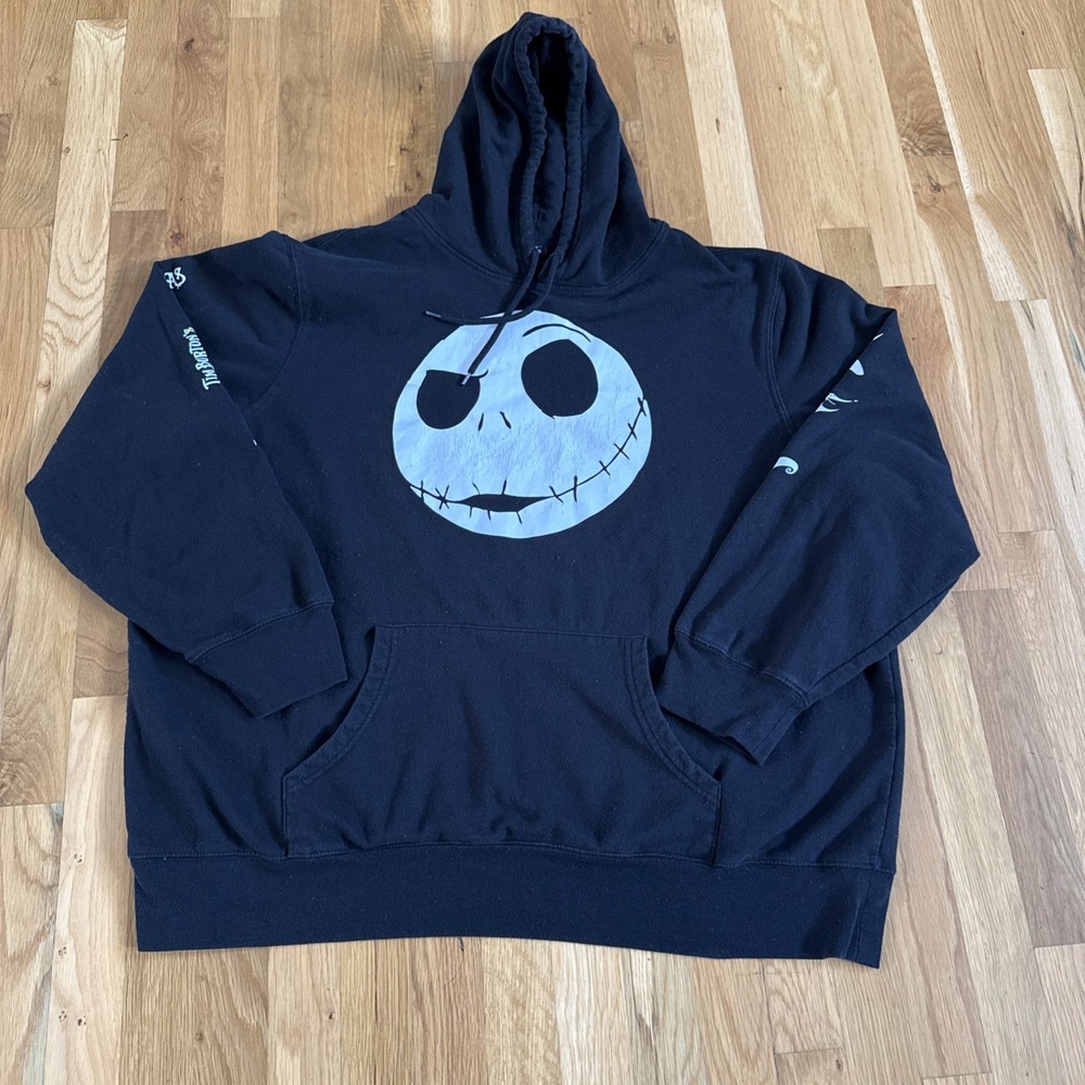 Disney Hoodie Mens 2XL Nightmare Before Christmas Jack Skellington Face